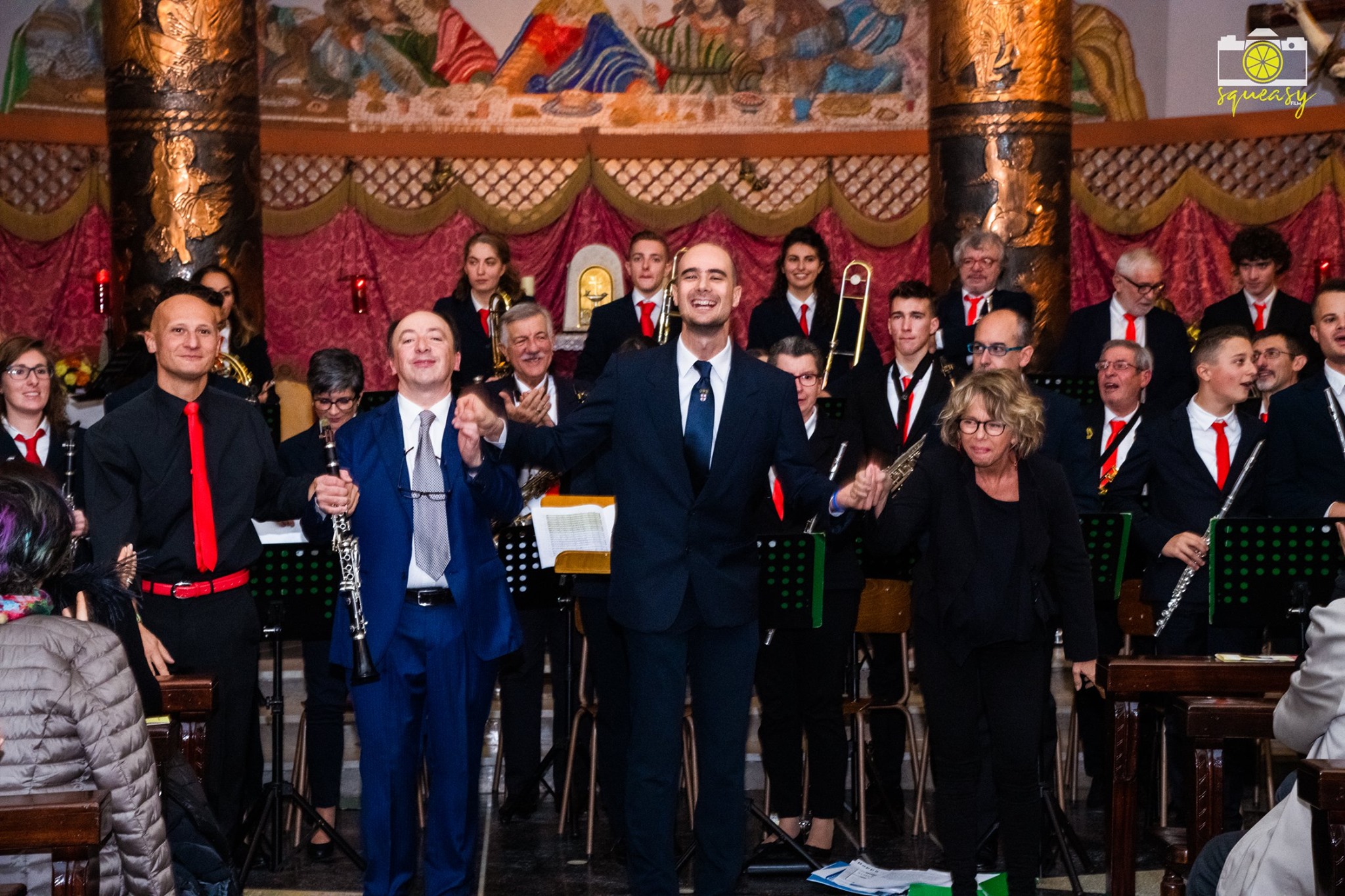 Conducting the wind band of Genova Voltri