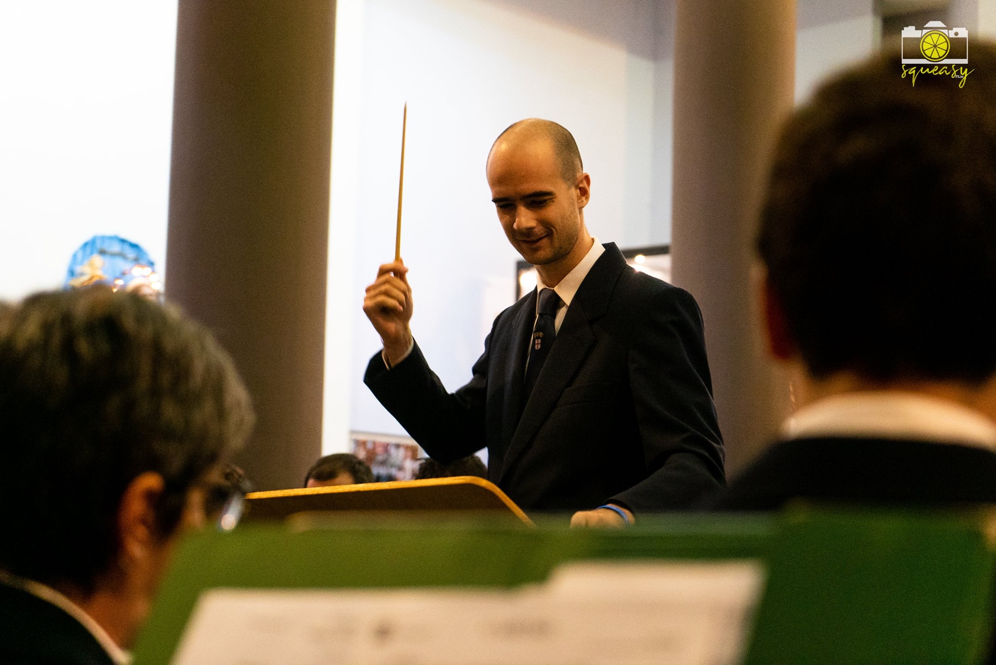 Conducting the wind band of Genova Voltri